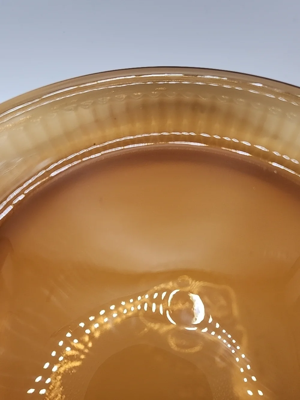 Anchor‎ Hocking Amber Glass pie dish 1460 9in